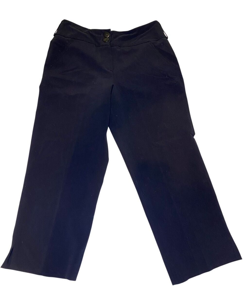 Larry Levine Stretch Career Dress Pants Cropped Office Trousers Workwear Work